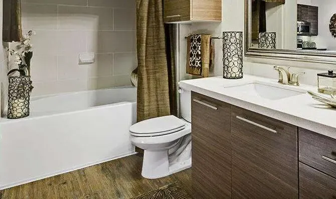 越来越多的人选择在卫生间装木地板，不但不摔跟头，还比瓷砖好用(图4)