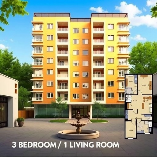 金色漫香林三期(三羊东里) 3室 1厅 67平米(图5)