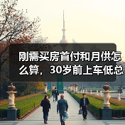 刚需买房首付和月供怎么算,30岁前上车低总价小三居的思路(图1) 刚需买房首付和月供怎么算,30岁前上车低总价小三居的思路(图1)
